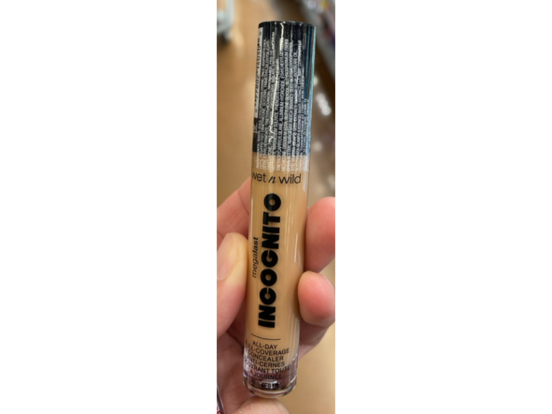 Wet N Wild Megalast Incognito All-Day Full Coverage Concealer, Medium Golden, 0.18 oz/5.5 mL