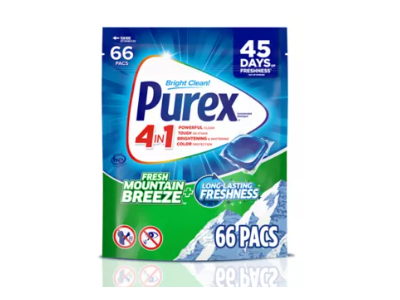 Purex Laundry Pacs, Fresh Mountain Breeze, 66 Count