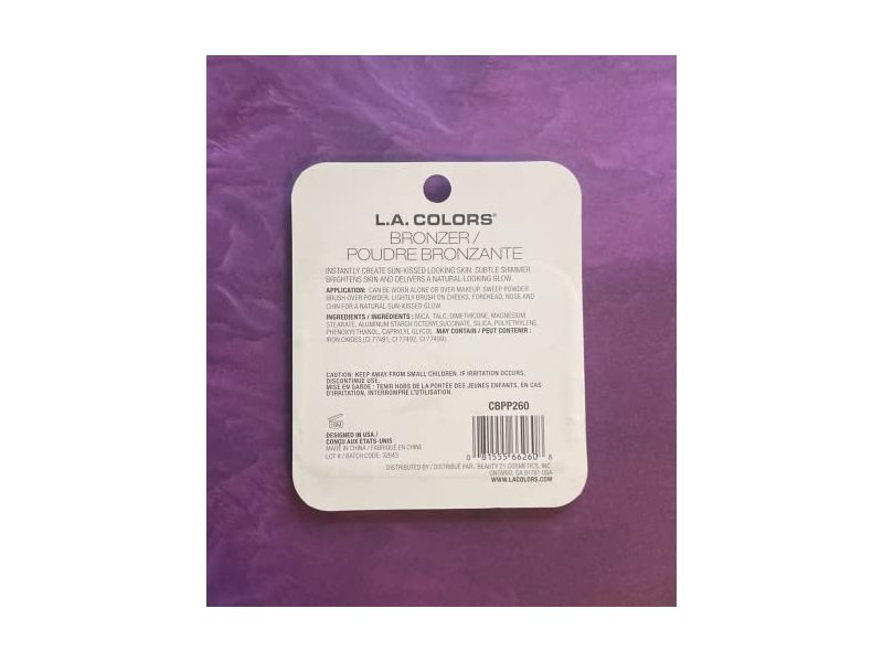 L.A. Colors Bronzer, CBPP260 Sun Goddess, 0.28 oz/8 g
