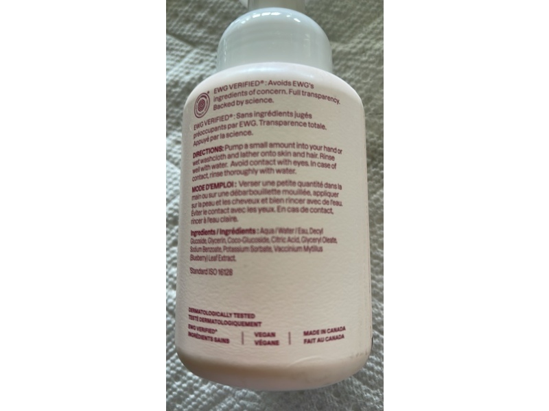 Attitude Baby Leaves Hair & Body Foaming Wash, Unscented, 10 fl oz/295 mL