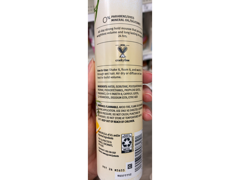 Herbal Essences Volumizing Mousse, Citrus, 6.8 oz/192 g