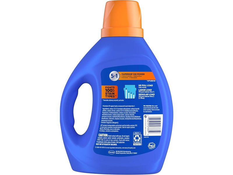 All Oxi Plus Odor Lifter Laundry Detergent, Fresh Clean, 49 Loads, 88 fl oz/2.60 L