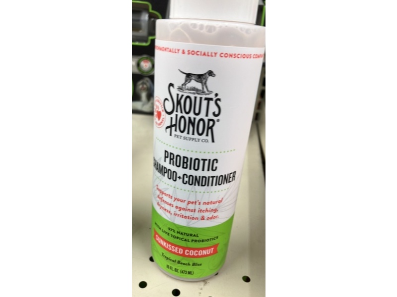 Skout’s Honor Probiotic Shampoo + Conditioner, Sunkissed Coconut, 473 mL