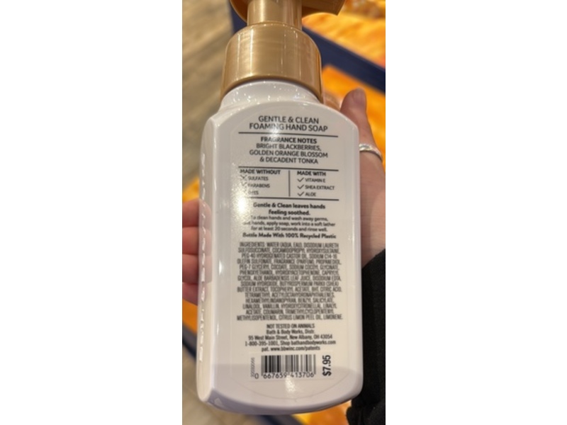 Bath & Body Works Gentle & Clean Foaming Hand Soap, Touch Of Gold, 8.75 fl oz/259 mL