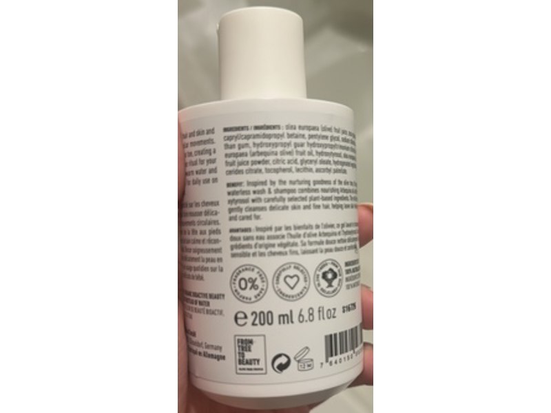 Oliveda Bubble Oliver Baby Wash & Shampoo, 6.8 fl oz/200 mL