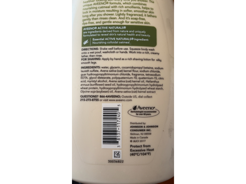 Aveeno Daily Moisturizing Body Wash, 33 fl oz/975 mL