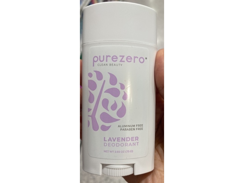 Purezero Clean Beauty Deodorant, Lavender, 2.65 oz/75 g