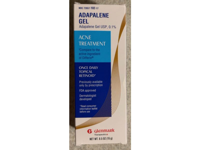 Glenmark Acne Treatment Adapalene Gel, 0.5 oz/15 g