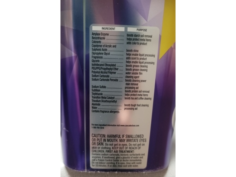 Cascade Platinum Plus Dishwasher Detergent Pacs, Clean Lemon Scent, 32.2 oz/914 g, 57 Count