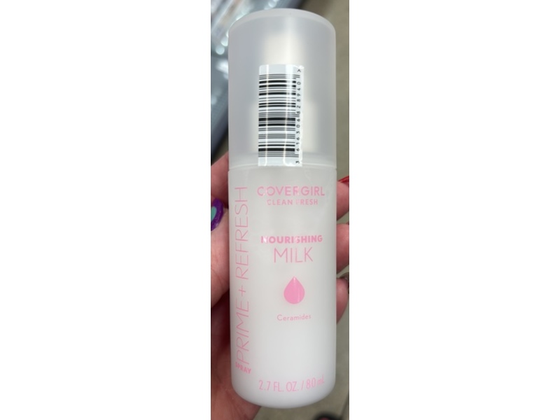 Covergirl Prime + Refresh Spray, Nourishing Milk, Ceramides, 2.7 fl oz/80 mL