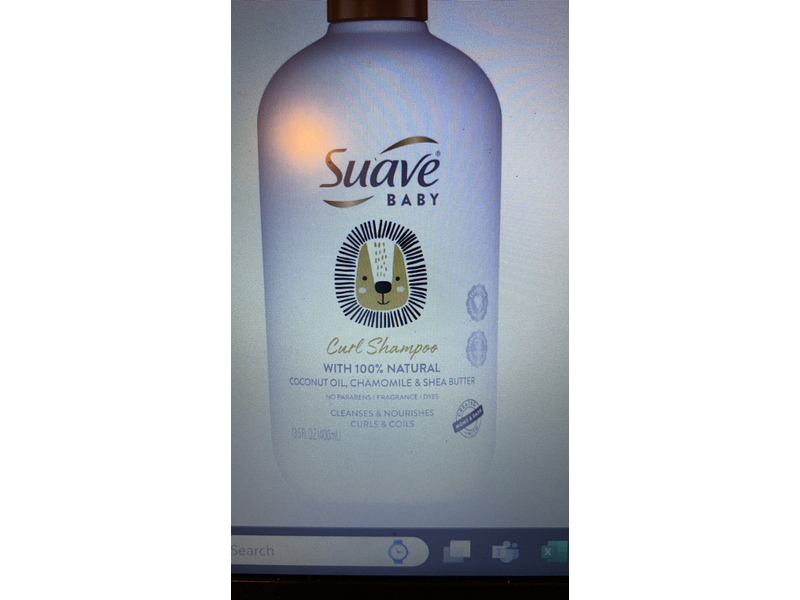 Suave Baby Curl Shampoo, Coconut Oil, Chamomile & Shea Butter, 13.5 fl oz/400 mL