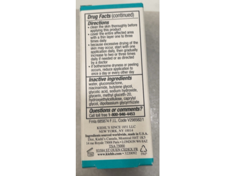 Kiehl's Truly Targeted Acne-Clearing Solution, Medicated 2% Salicylic Acid, 0.5 fl oz/15 mL