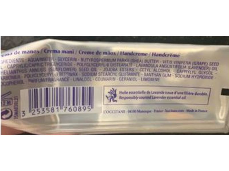 L'Occitane Nourishing Hand Cream, Lavender Essential Oil, 1 oz/30 mL