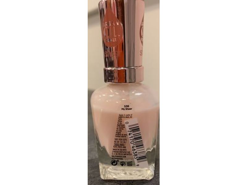 Sally Hansen Color Therapy Nail Color, 536 My Sheer, 0.5 fl oz/14.7 mL
