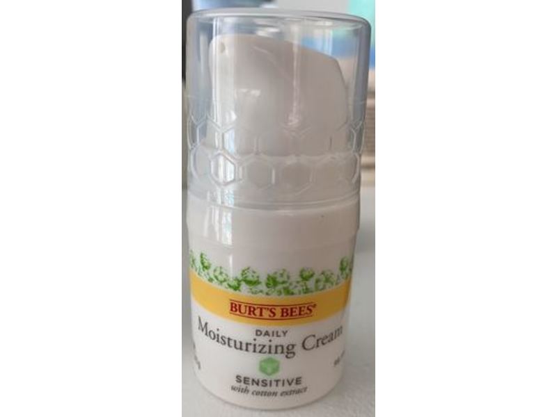 Burt's Bees Daily Moisturizing Cream, Sensitive, Cotton Extract, 0.5 oz/14.1 g