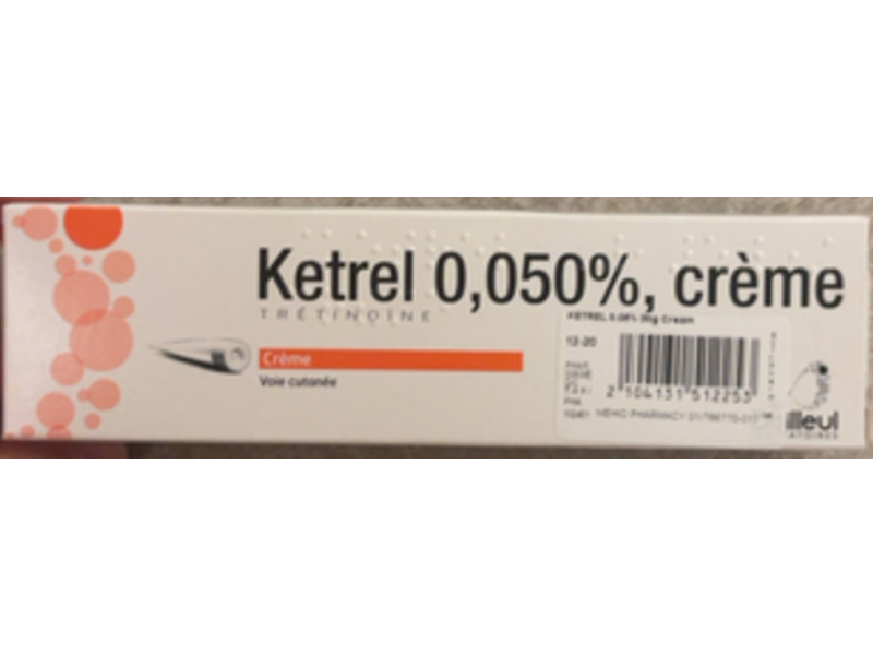 Ketrel (tretinoina) Creme, 0.5mg, 30 g, Bailleul
