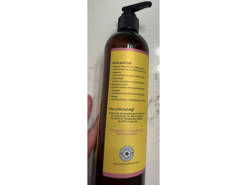 The Naked Bee Hand & Body Lotion, Vanilla, Rose & Honey, 12 fl oz/355 mL