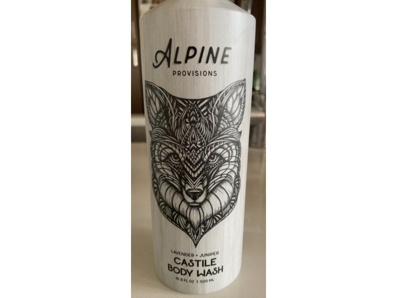 Alpine Provisions Castile Body Wash, Lavender + Juniper, 16.9 fl oz/500 mL