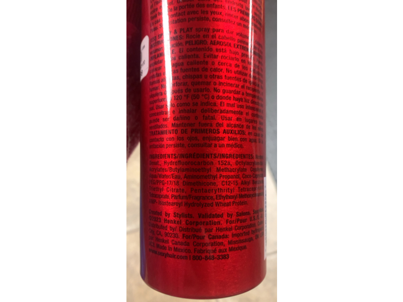 Sexy Hair Big Spray & Play Volumizing Hairspray, 16 oz/455 g