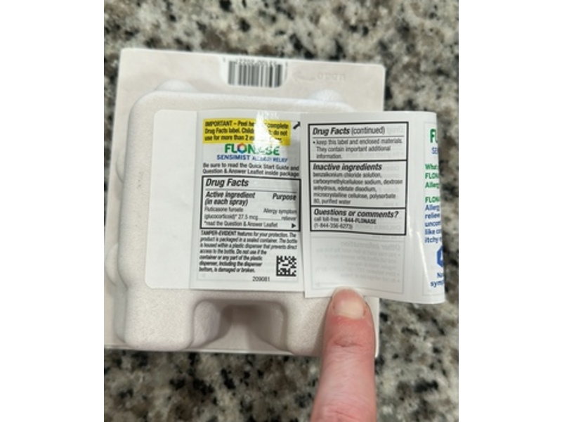 Flonase Sensimist Allergy Relief Nasal Spray, 0.62 fl oz/18.2 mL, Pack Of 2