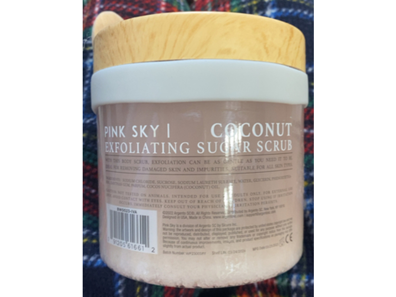 Pink Sky Soften Exfoliating Sugar Scrub, Coconut, 24 oz/690 g