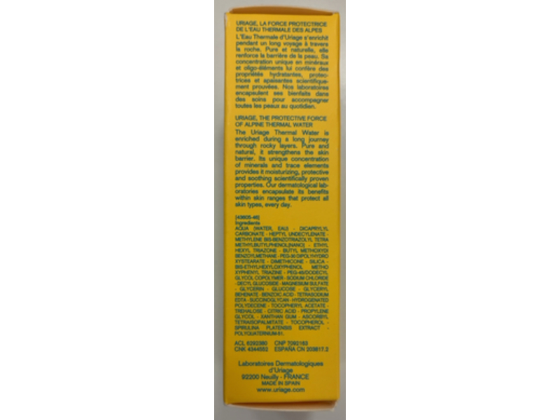 Uriage Eau Thermale Bariesun Ultra-Light Fluid, SPF50+, 1 fl oz/30 mL