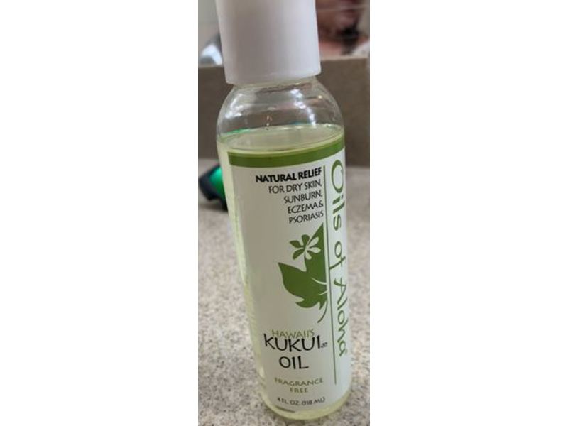 Oils Of Aloha Hawaii Kukui Oil, Fragrance-Free, 4 fl oz/118 mL