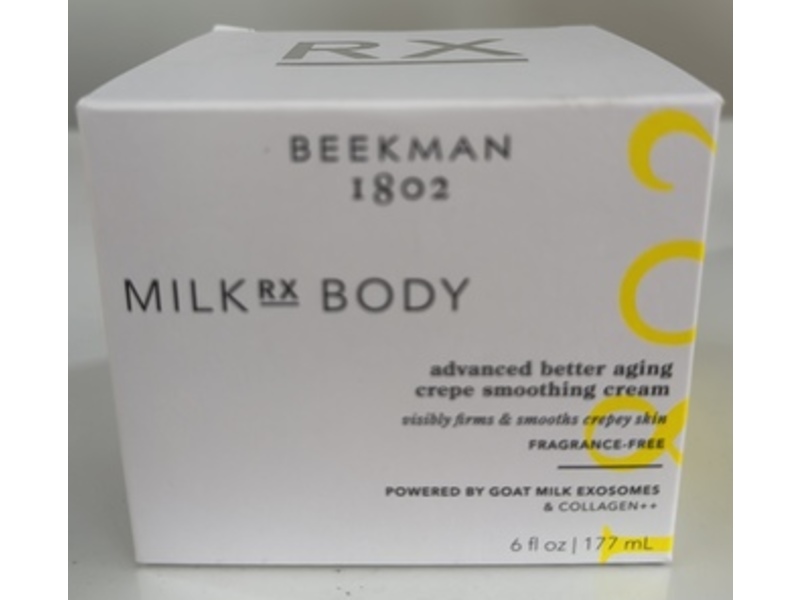 Beekman 1802 Milk RX Body Crepe Smoothing Cream, 6 oz/177 mL