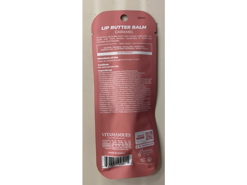 Vitamasques Plump & Repair Lip Butter Balm, Caramel, 0.33 fl oz/10 mL