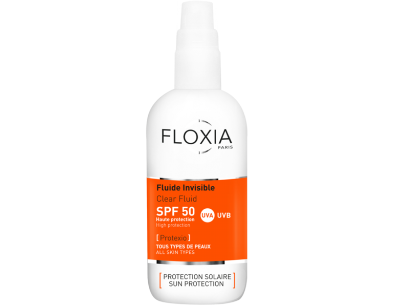 Floxia Fluide Invisible Clear Fluid Sunscreen, SPF 50, 3.38 fl oz/100 mL