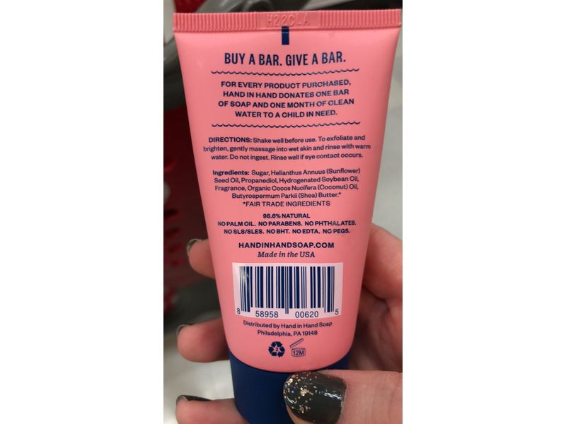 Hand In Hand Soap Sugar Scrub Cactus Blossom, 2 oz/56 g