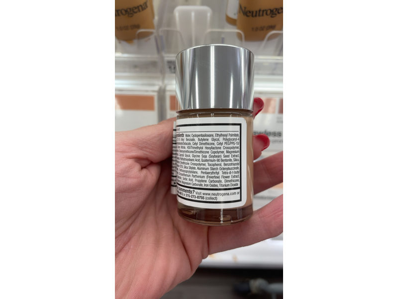 Neutrogena Healthy Skin Liquid Makeup, Soft Beige 50, SPF 20, 1 fl oz/30 mL