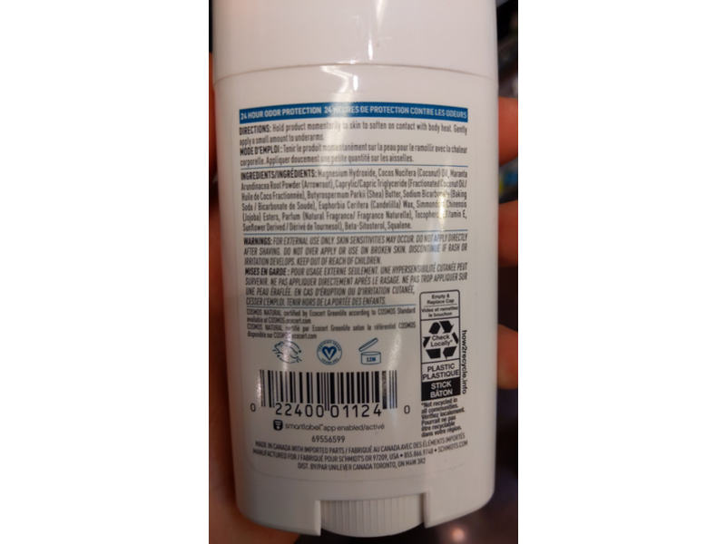 Signature Schmidt's Natural Deodorant, Fresh Rain & Birch, 2.65 oz/75 g