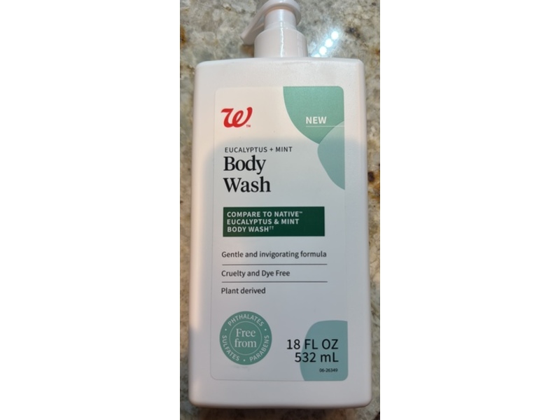 Walgreens Body Wash, Eucalyptus & Mint, 18.0 fl oz/532 mL