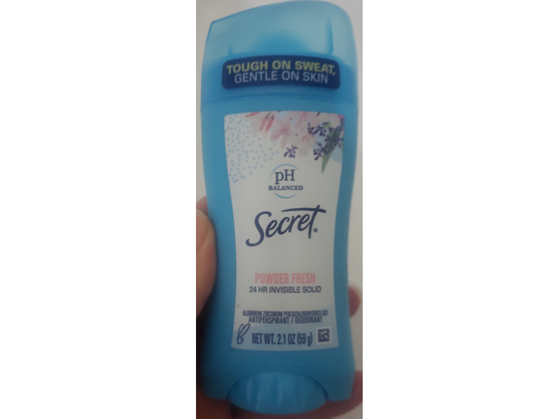 Secret 24 Hr Invisible Solid Antiperspirant Deodorant, Powder Fresh, 2.1 oz/59 g, Pack Of 5