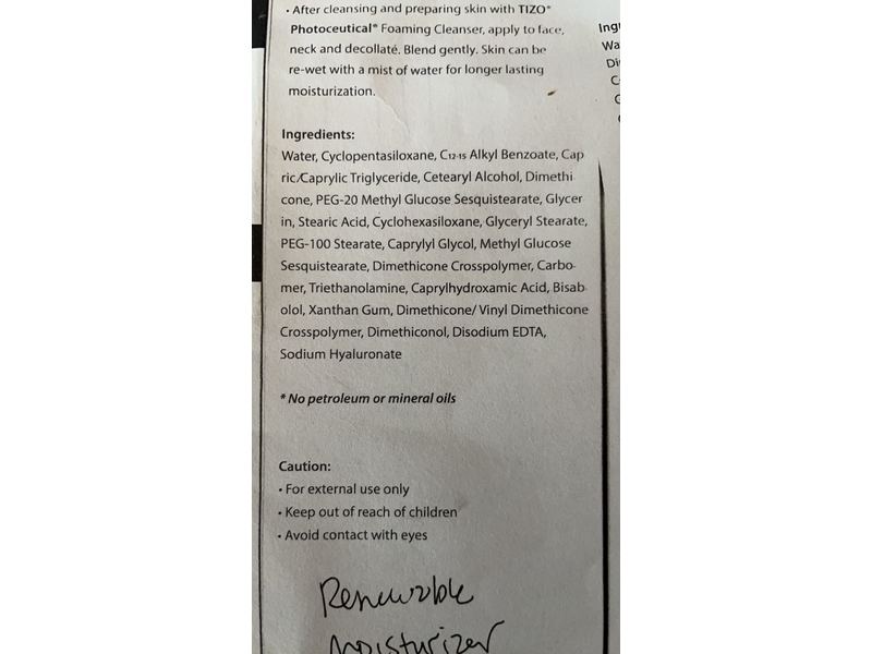 Tizo Photoceutical Renewable Moisturizer, 3 oz/85 g