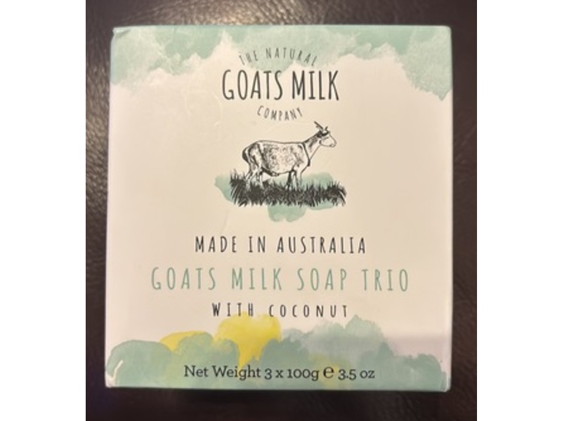 The Natural Goats Milk Soap Trio, Coconut, 3.5 oz/100 g