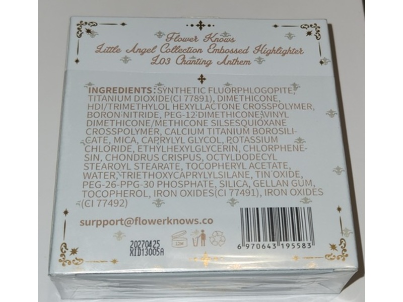 Flower Knows Little Angel Embossed Highlighter, 103 Chanting Anthem, 0.28 oz/8 g