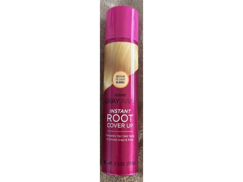 Gray Away Instant Root Cover Up Spray, Medium To Light Blonde, 2.5 oz/70 .8 g