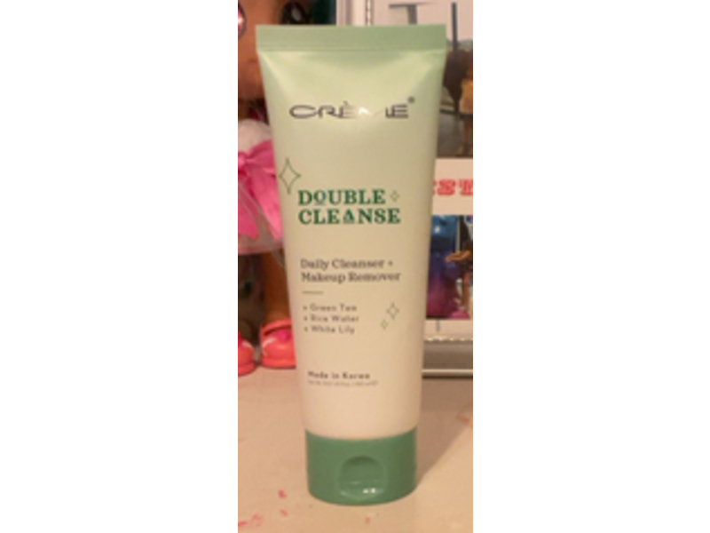 The Creme Shop Double Cleanse Daily Cleanser + Makeup Remover, Green Tea, Rice Water & White Lily, 5.07 fl oz/150 mL