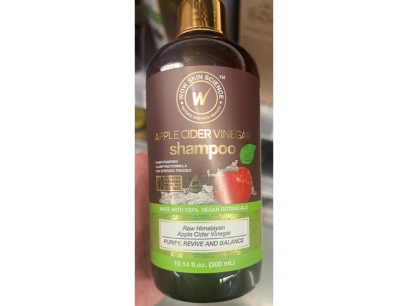 Wow Skin Science Shampoo, Apple Cider Vinegar, 10.14 fl oz/300 mL