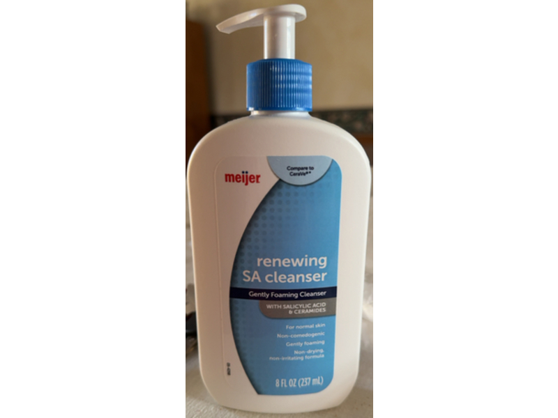 Meijer Renewing Gentle SA Foaming Cleanser, Salicylic Acid & Ceramides, 8 fl oz/237 mL
