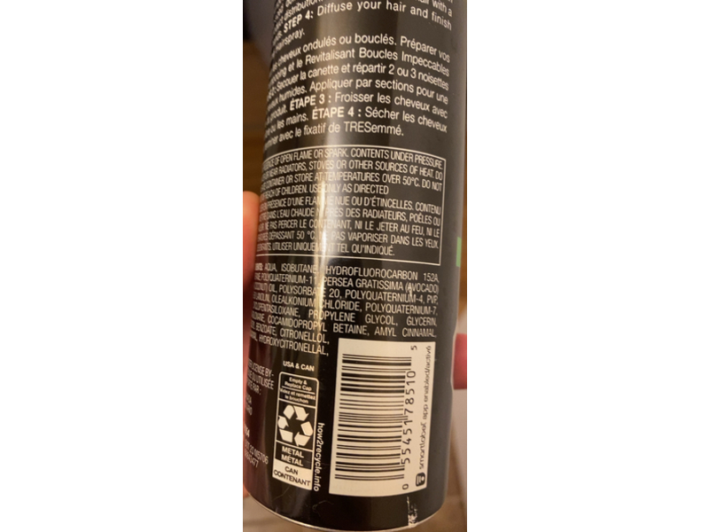 Tresemme Flawless Curls Hydrating Mousse, Coconut & Avocado Oil, 298 g