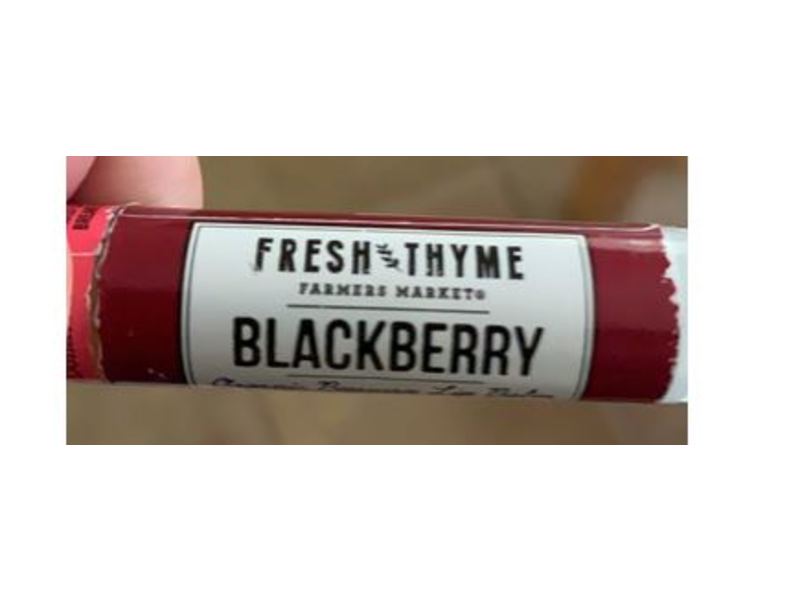 Fresh Thyme Organic Beeswax Lip Balm, Blackberry, 15 oz