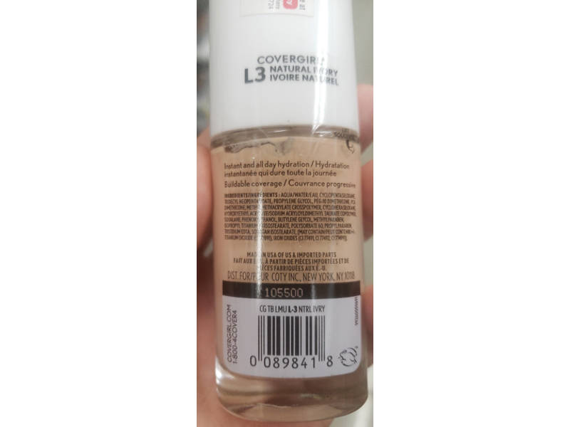 CoverGirl Trublend Foundation, Natural Ivory L3, 1 fl oz/30 mL