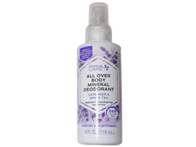Personal Care All Over Body Mineral Deodorant, Lavender & White Tea, 4 fl oz/118 mL