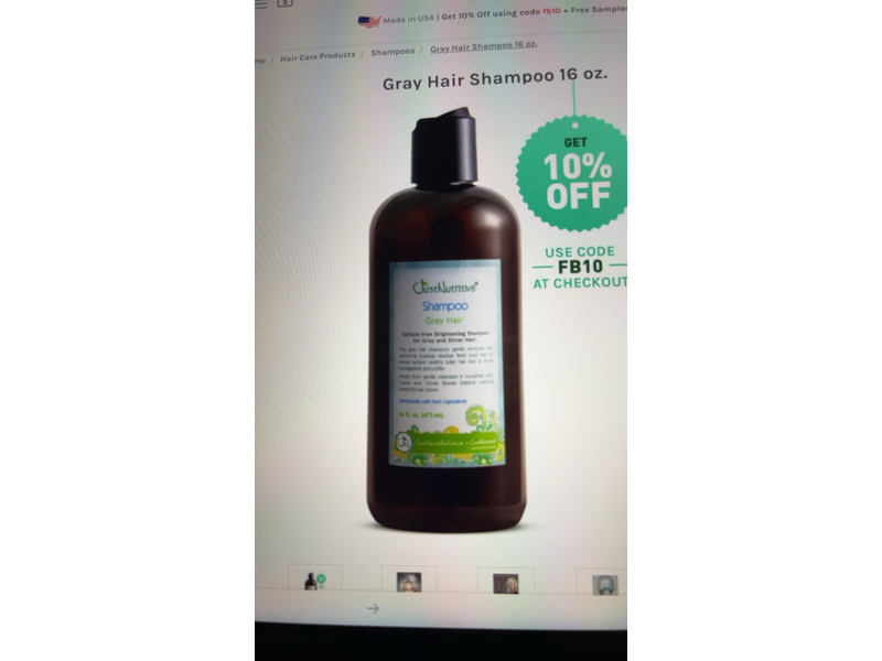Just Nutritive Grey Hair Shampoo, 16 fl oz/473 mL