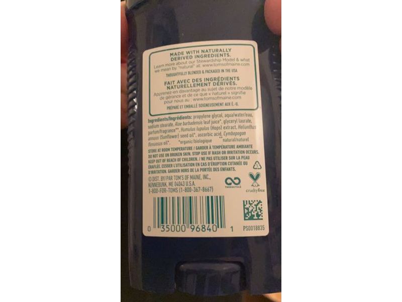 Tom's Of Maine Deodorant, Deep Forest, 2.8 oz/79 g