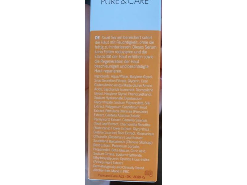 Pure & Care Snail Serum, 30 mL