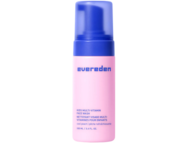 Evereden Kids Multi-Vitamin Face Wash, Cool Peach, 3.4 fl oz/100 mL, Pack Of 2